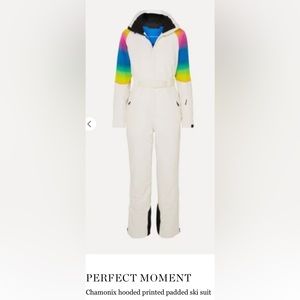 perfect moment ski suit Chamonix One Piece Rainbow Size XS